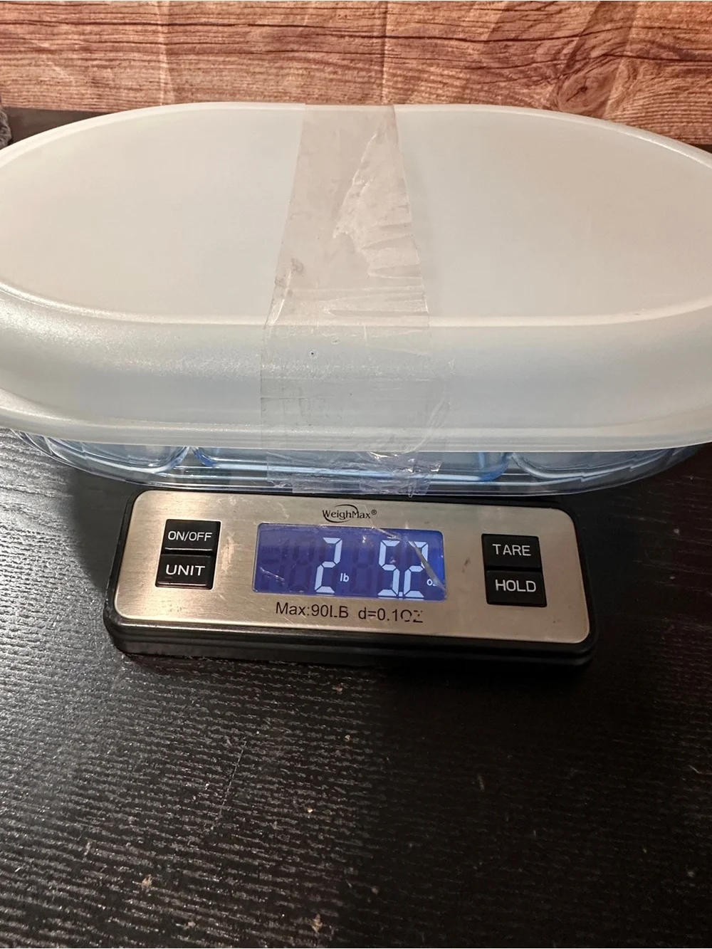 Tupperware Divided Oval Food Storage Container Set w/ Snap Lids Clear/Blue